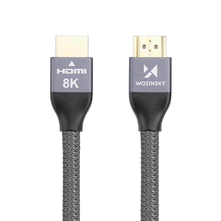 Wozinsky HDMI 2.1-kabel 8K 60 Hz 48 Gbps / 4K 120 Hz / 2K 144 Hz 1 m Sølv (WHDMI-10)