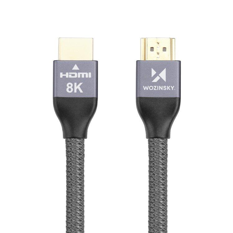 Wozinsky HDMI 2.1-kabel 8K 60 Hz 48 Gbps / 4K 120 Hz / 2K 144 Hz 3 m sølv (WHDMI-30)