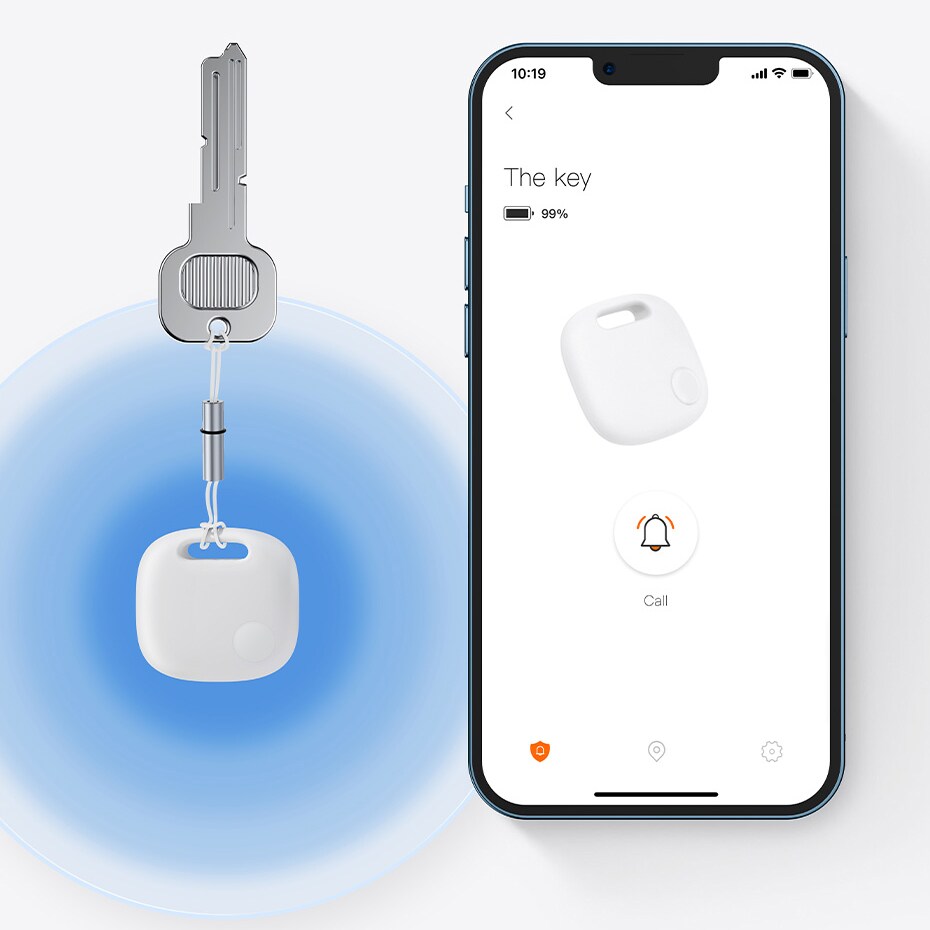 Baseus T2 Pro smart GPS-tracker til børns håndtaske nøgler hvid (FMTP000002)