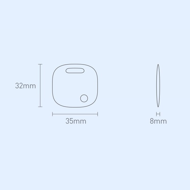 Baseus T2 Pro smart GPS-tracker til børns håndtaske nøgler hvid (FMTP000002)