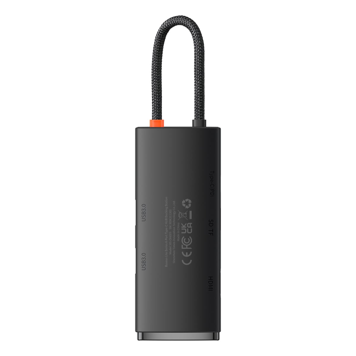 Baseus Lite Series Multifuntion Hub USB Type C - 2x USB 3.0/USB Type C PD/HDMI/SD/TF Black