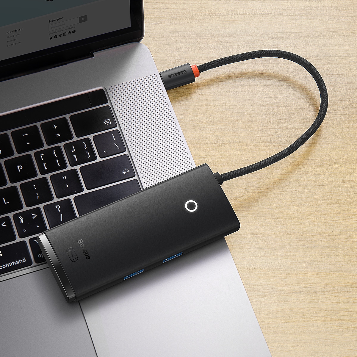 Baseus Lite Series Multifuntion Hub USB Type C - 2x USB 3.0/USB Type C PD/HDMI/SD/TF Black