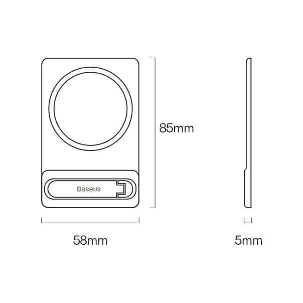 Baseus sammenklappeligt stativ med magnetisk holder hvid (LUXZ010002)