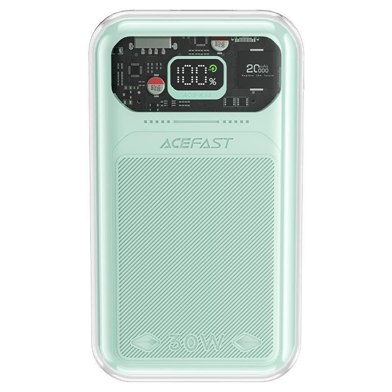 Acefast powerbank 20000mAh Sparkling Series hurtigopladning 30W grøn (M2)
