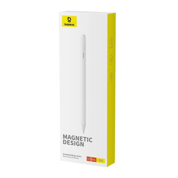 Baseus Smooth Writing 2 stylus med LED-indikator - hvid