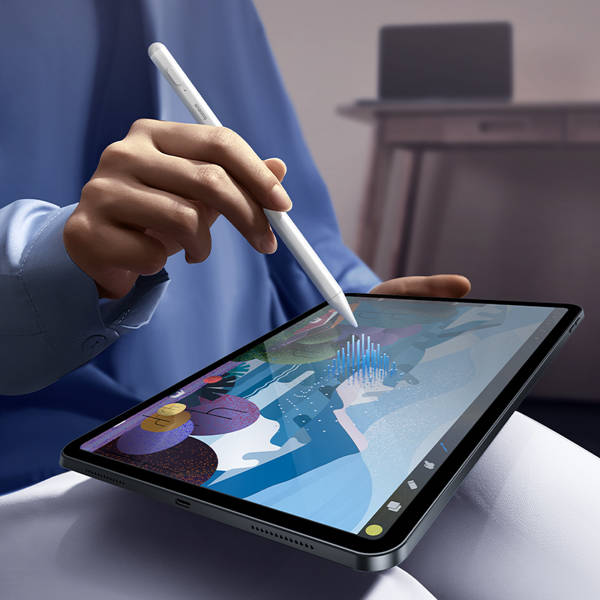 Baseus Smooth Writing 2 stylus med LED-indikator - hvid