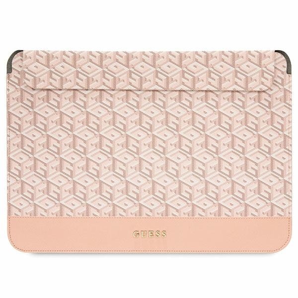 Guess GCube Stripes-taske til en 14" bærbar computer - pink