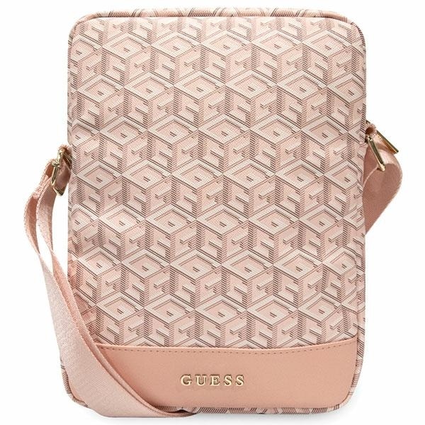 Guess Taske GUTB10HGCFSEP 10" pink/pink GCube Stripe Tablet Bag