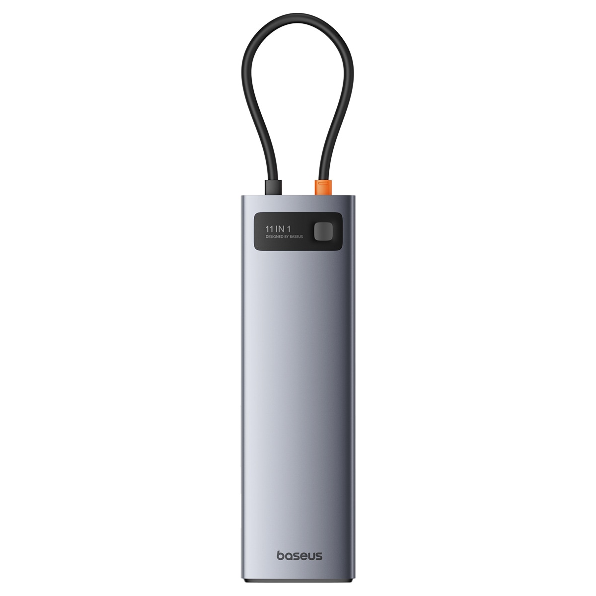 HUB 11in1 Baseus Metal Gleam USB-C/USB-A/HDMI/VGA/AUX/RJ-45/SD TF - grå