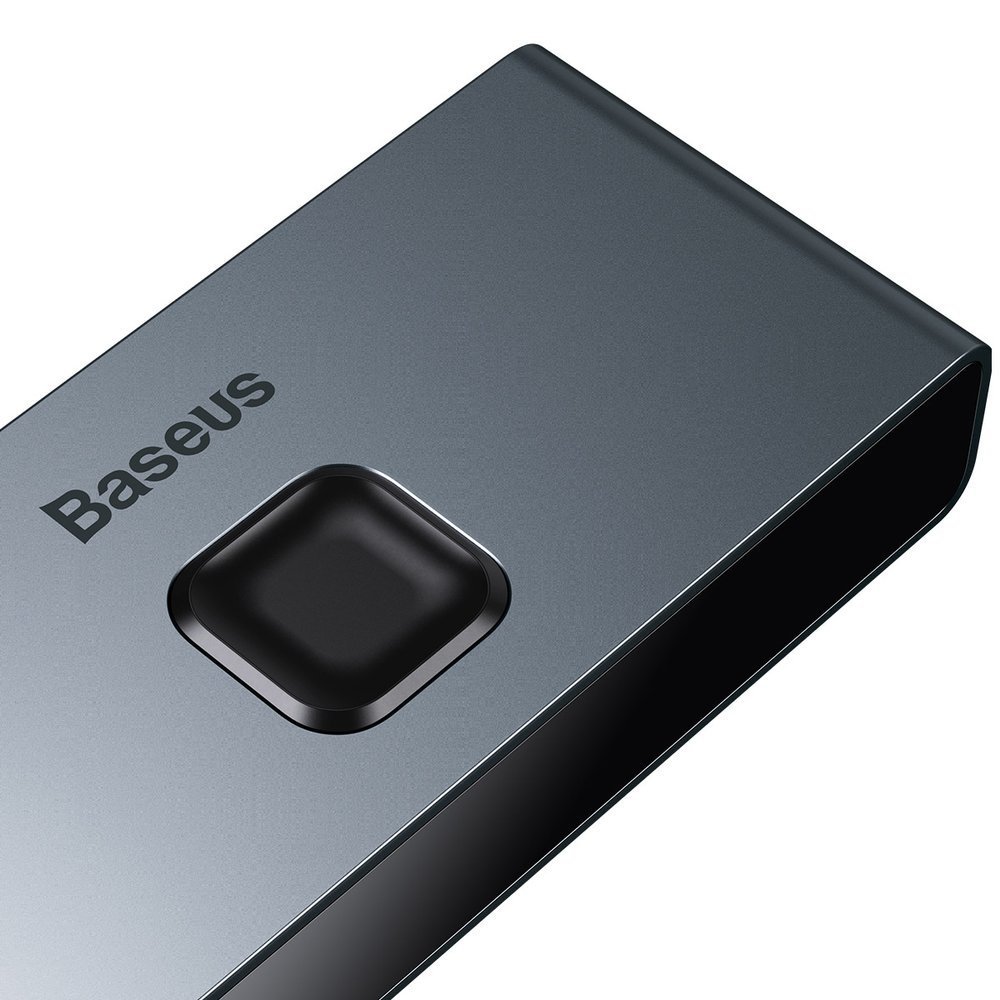 Baseus tovejs switch splitter switcher HDMI - 2x HDMI 4K / 30 Hz grå (CAHUB-BC0G)