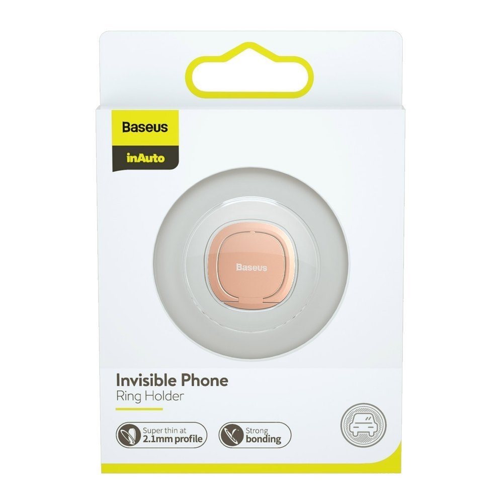 Baseus ultratynd selvklæbende ringholder telefonstativ pink (SUYB-0R)