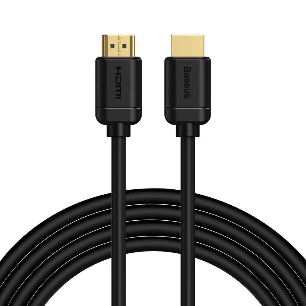 Baseus Kabel HDMI 2.0 4K 60 Hz 3D HDR 18 Gbps 3 m sort (CAKGQ-C01)