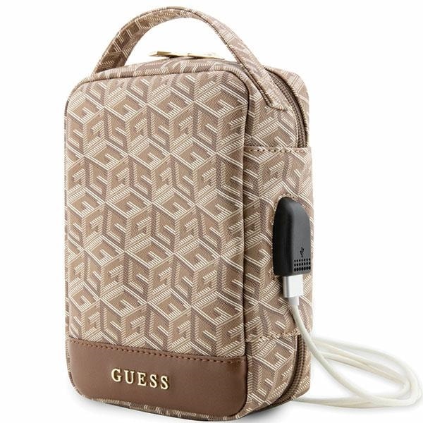 Guess GUHBHGCFSEW Organizer-taske - brun GCube Stripe
