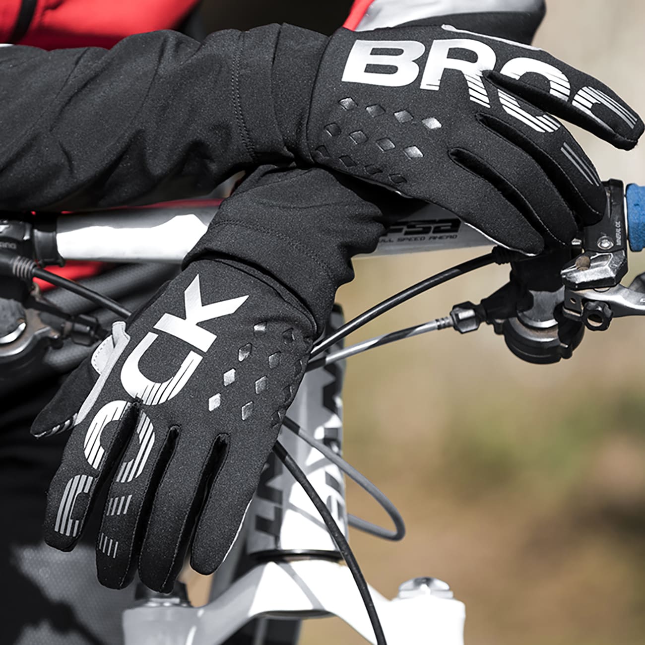 Rockbros cykelhandsker, isolerede, lange, str: XXL - sort og grå