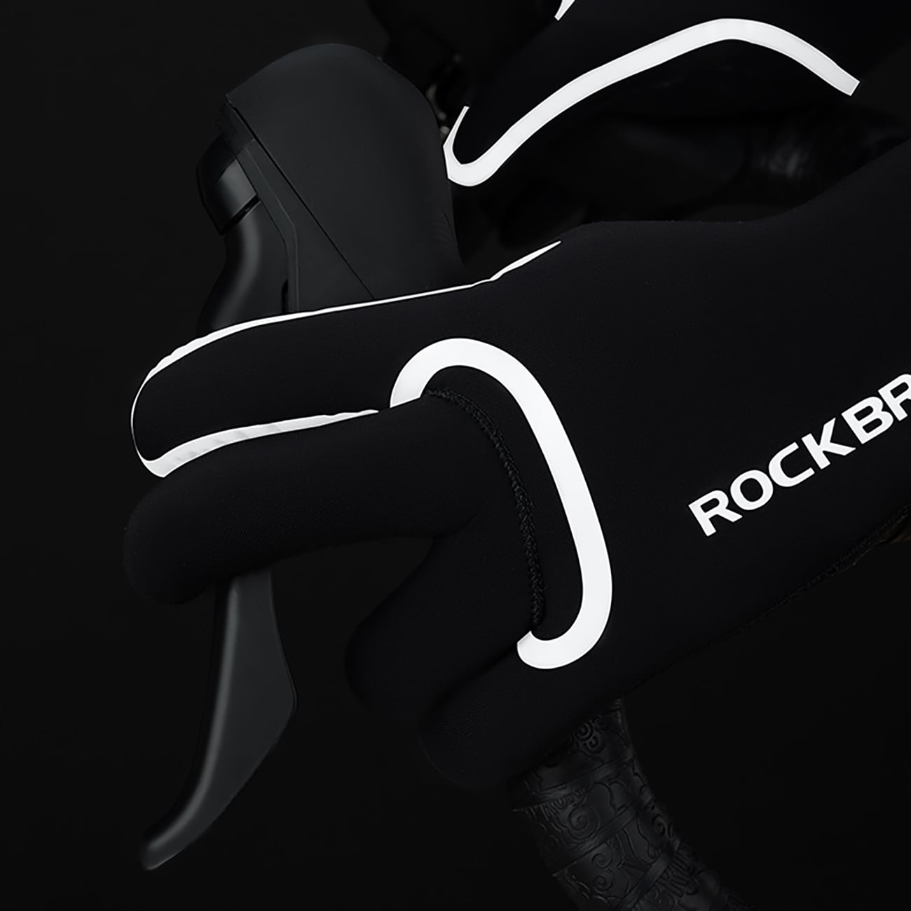 Rockbros fuldt vandtætte cykelhandsker, str: L/XL - Sort
