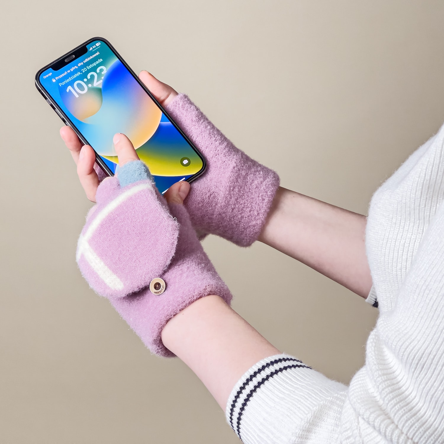 Telefonhandsker til kvinder/børn om vinteren - pink