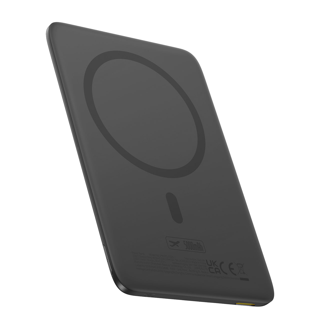 Baseus PicoGo AM41 Ultra-Slim 5000mAh 20W MagSafe Power Bank & 60W USB-C 30cm Cable - Black