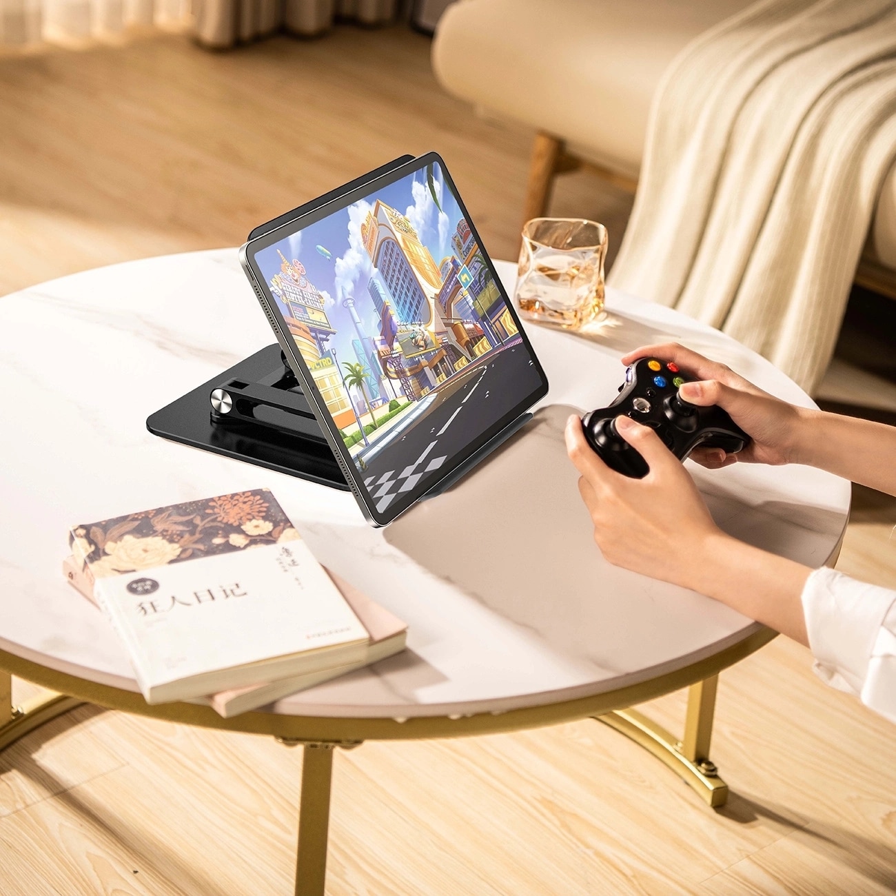 Wozinsky WRS-CPY84SB 360 aluminiumsstativ til laptop og tablet + gratis smartphone-stativ - sort