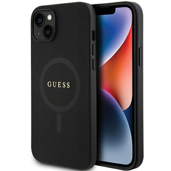 Guess GUHMP15MPSAHMCK iPhone 15 Plus 6,7" sort/sort hardcase Saffiano MagSafe