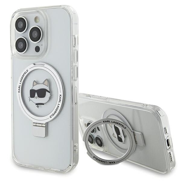 Karl Lagerfeld KLHMP15XHMRSCHH iPhone 15 Pro Max 6.7" White Hardcase Ringstand Choupette MagSafe