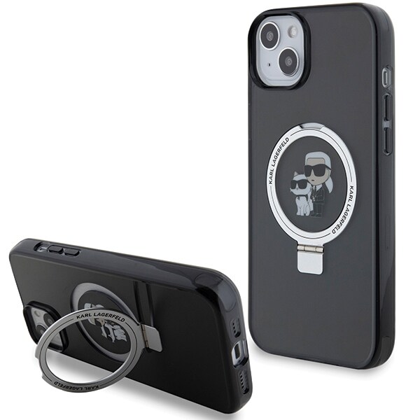 Karl Lagerfeld KLHMP15MHMRSKCK iPhone 15 Plus 6.7" Hardcase Ring Stand Karl & Choupette MagSafe