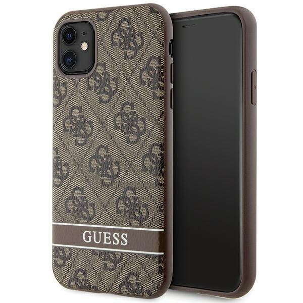 Guess GUHCN61P4SNW iPhone 11 / Xr brun/brun hardcase 4G Stripe