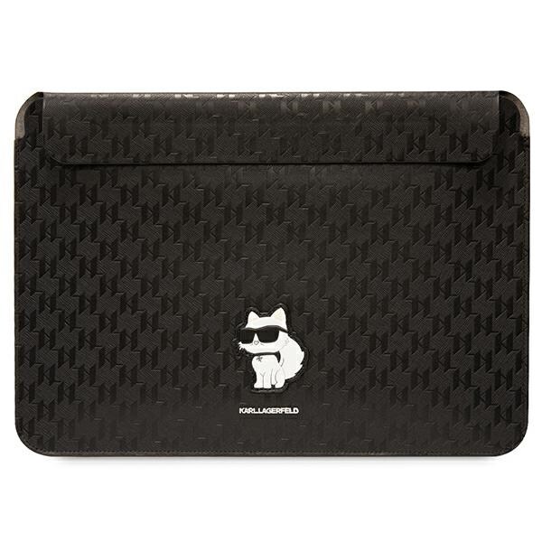 Karl Lagerfeld Saffiano Monogram Choupette taske til en 14" laptop - sort