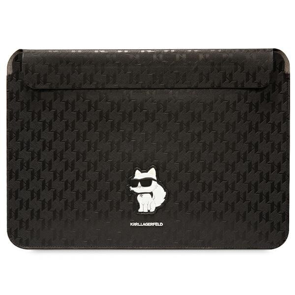 Karl Lagerfeld Saffiano Monogram Choupette taske til en 16" laptop - sort