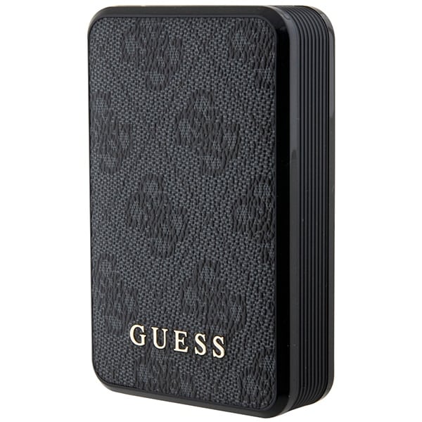 Guess Powerbank 18W GUPB10DP4GEGK 10000mAh sort/sort 4G Læder Metal Logo