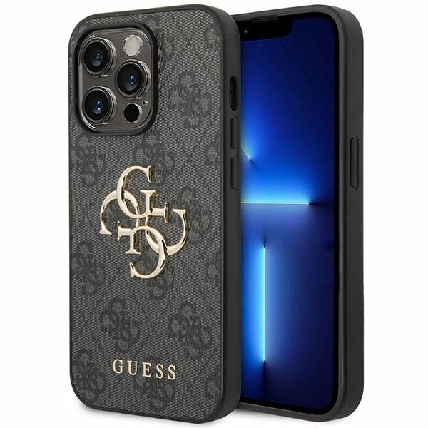 Guess GUHCP15L4GMGGR iPhone 15 Pro 6,1" grå/grå hardcase 4G Big Metal Logo