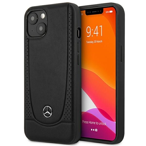 Mercedes MEHCP15MARMBK iPhone 15 Plus 6,7" sort/sort hardcase Læder Urban
