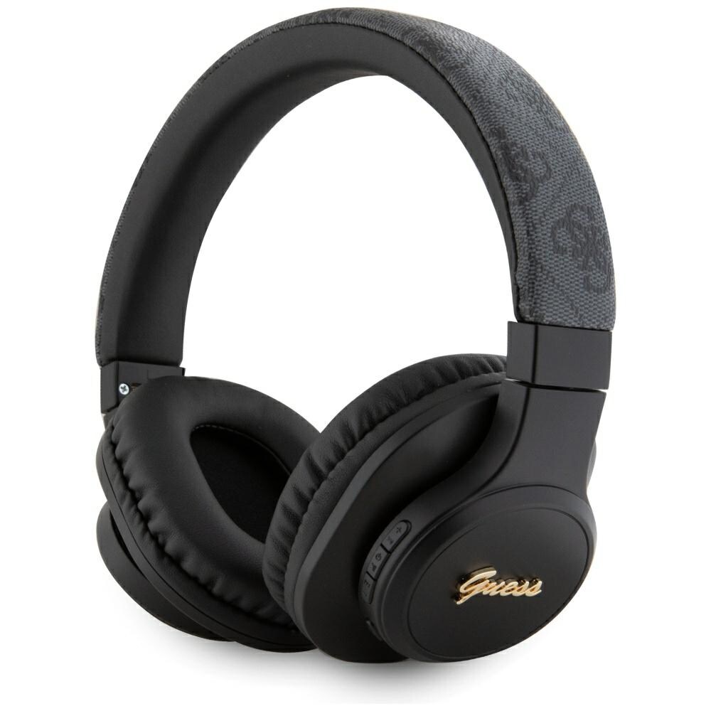 Guess Leather Tone On Tone Script Bluetooth 4G Over-Ear Headphones - Sort