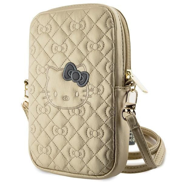 Hello Kitty Quilted Bows Strap-taske - guld