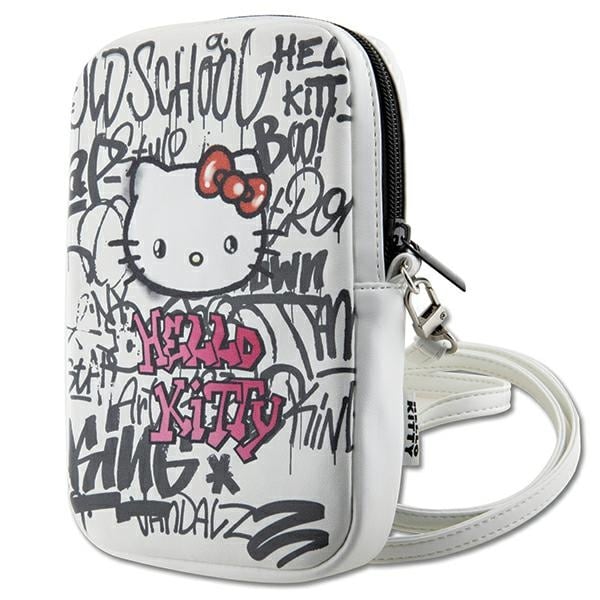 Hello Kitty Graffiti Kitty Head taske - hvid