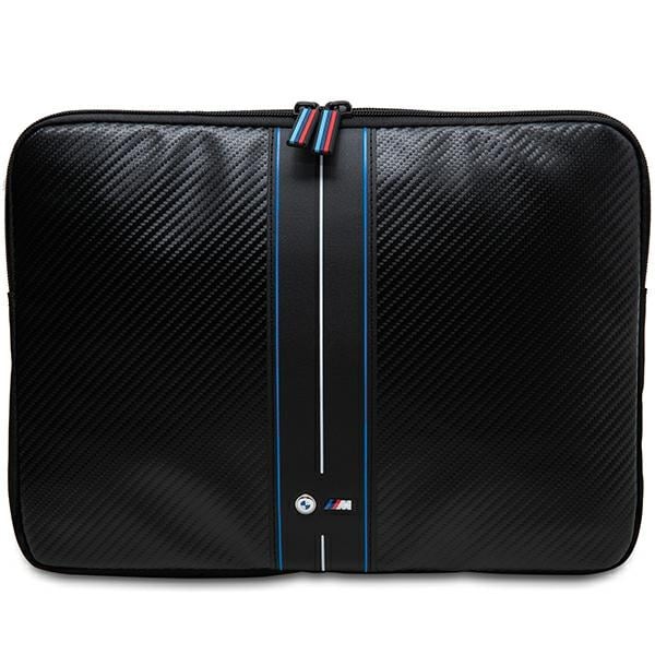 BMW Carbon & Blue Stripe-sleeve til en 14" bærbar computer - sort