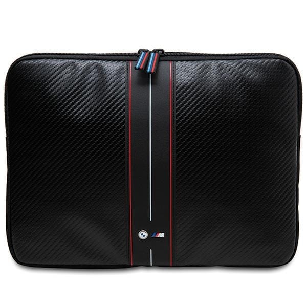 BMW Carbon & Red Stripe-sleeve til en 16" bærbar computer - sort