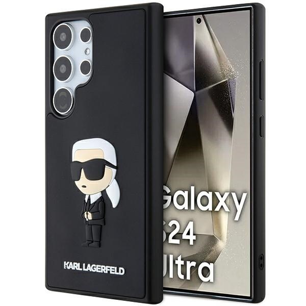 Karl Lagerfeld 3D Rubber Ikonik Case til Samsung Galaxy S24 Ultra - Sort