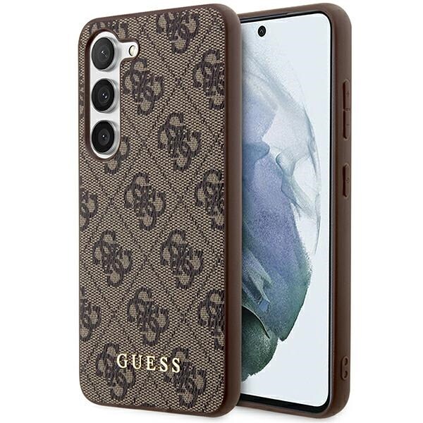 Guess 4G Metal Gold Logo etui til Samsung Galaxy S24+ - brun