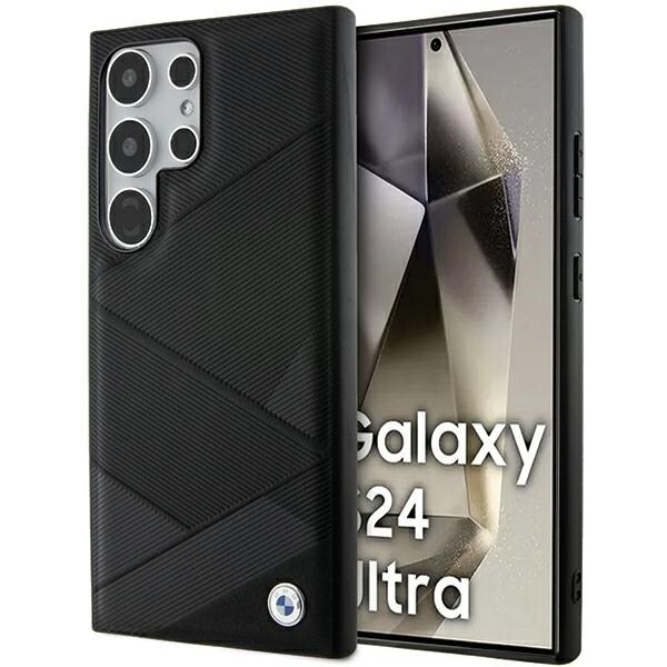 BMW BMHCS24L23RCGPK S24 Ultra S928 sort/sort hardcase Signature Leather Crossing Lines Pattern