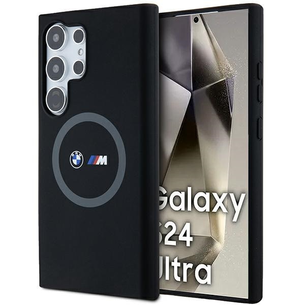 BMW M Silikone Trykt Ring MagSafe-etui til Samsung Galaxy S24 Ultra - sort