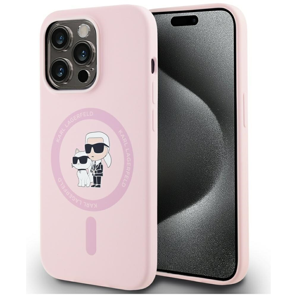 Karl Lagerfeld silikone Karl&Choupette MagSafe-etui til iPhone 14 Pro Max - Pink