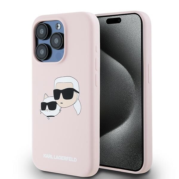 Karl Lagerfeld silikone Karl&Choupette MagSafe-etui til iPhone 15 Pro - Pink