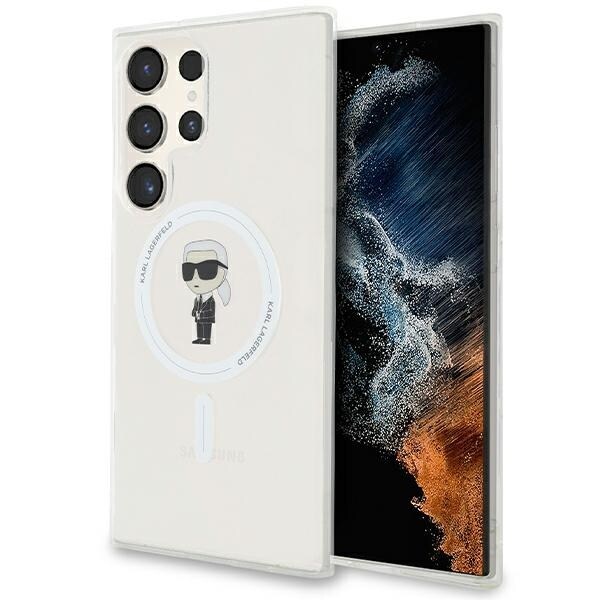 Karl Lagerfeld IML Ikonik MagSafe-etui til Samsung Galaxy S24 Ultra - gennemsigtig