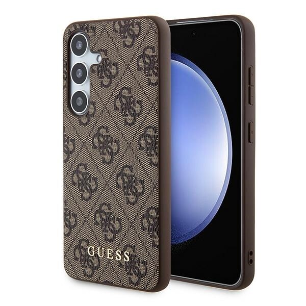 Guess 4G Metal Gold Logo etui til Samsung Galaxy A35 - brun