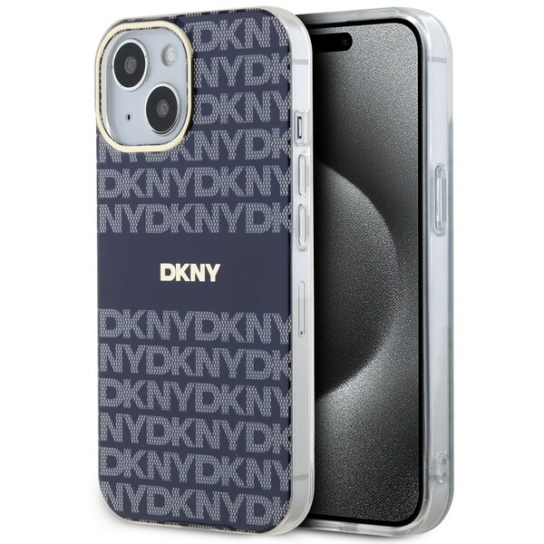 DKNY IML Mono & Stripe MagSafe-etui til iPhone 15 / 14 / 13 - blå