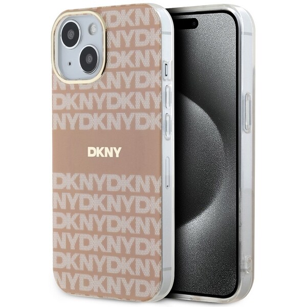 DKNY IML Mono & Stripe MagSafe-etui til iPhone 15 / 14 / 13 - pink