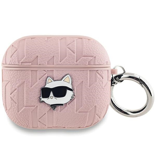 Karl Lagerfeld Monogram Choupette Head-etui til AirPods 3 - pink