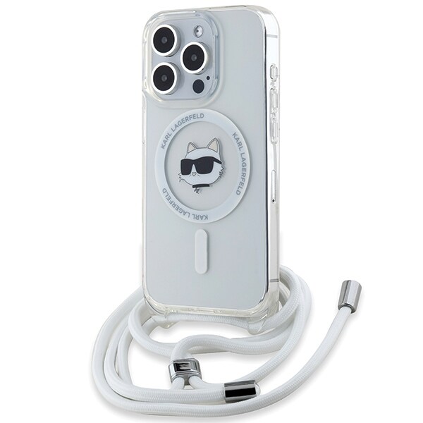 Karl Lagerfeld IML Choupette Head & Cord MagSafe-etui til iPhone 14 Pro - gennemsigtig