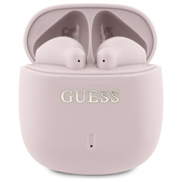 Guess Bluetooth-hovedtelefoner GUTWSJ14ESGP TWS + dockingstation pink/pink Trykt Classic Logo