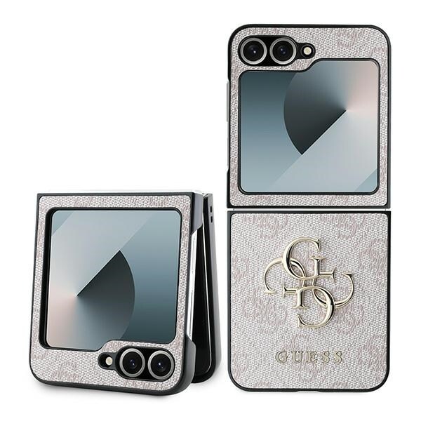 Guess Læder 4G Metal Logo Etui til Samsung Galaxy Z Flip 6 - Pink
